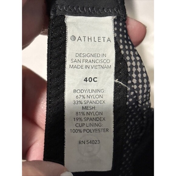 Athleta Women's Advance Sports Bra Molded High Impact Nebula Black Size 40C - Picture 15 of 16